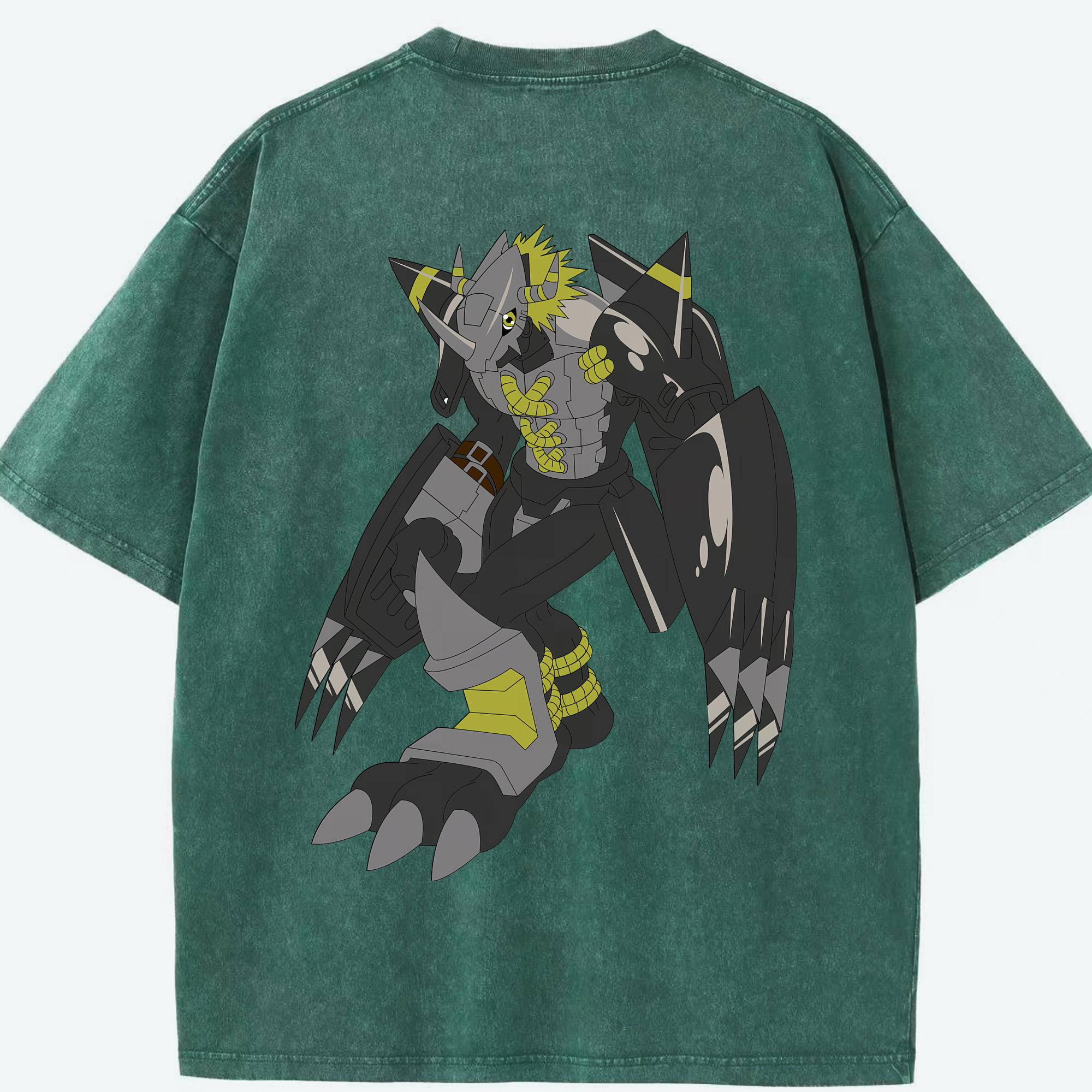 （画像用） Digimon デジタルモンスター/デジモン 綿100% ヴィンテージ風 半袖Tシャツ（背面プリント）